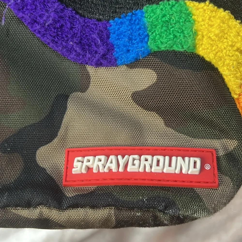 Sprayground Chenille Rainbow Shark Backpack - Picture 7 of 17